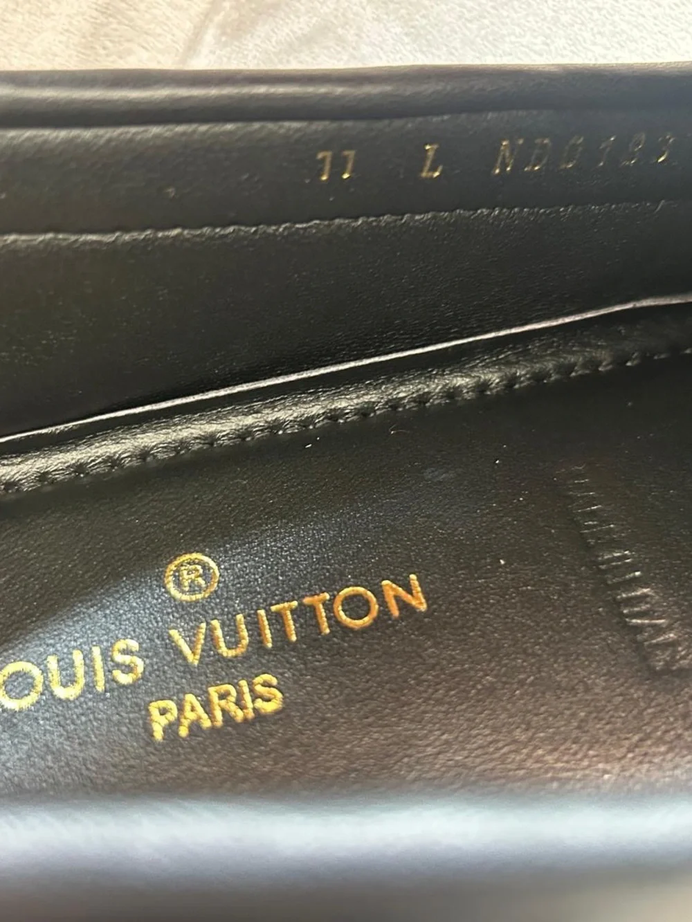 Louis Vuitton Black Monogram Heel Cap with Subtle Logo